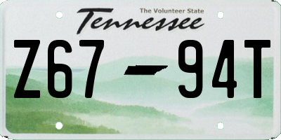 TN license plate Z6794T