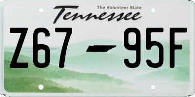 TN license plate Z6795F