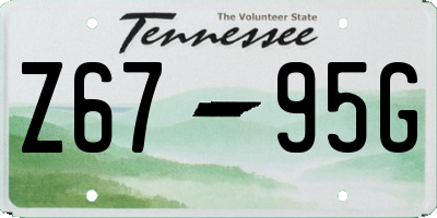 TN license plate Z6795G