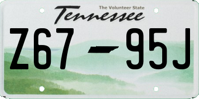 TN license plate Z6795J
