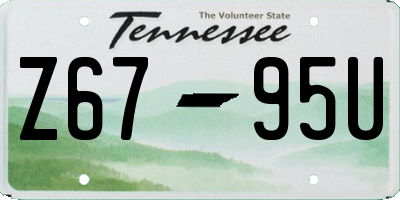 TN license plate Z6795U