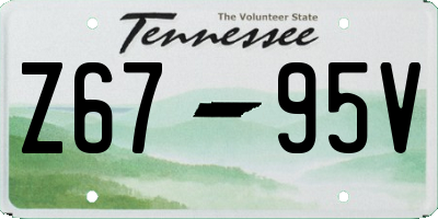 TN license plate Z6795V