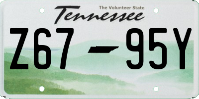 TN license plate Z6795Y