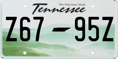TN license plate Z6795Z