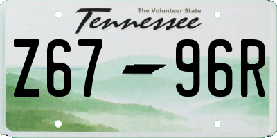 TN license plate Z6796R
