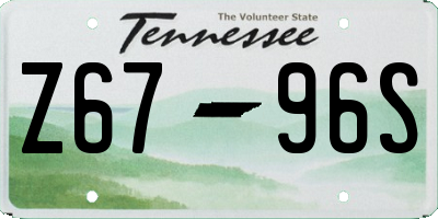 TN license plate Z6796S