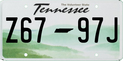TN license plate Z6797J