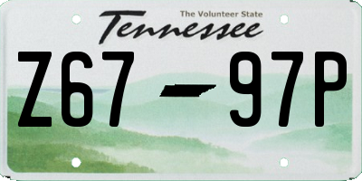 TN license plate Z6797P