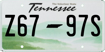 TN license plate Z6797S