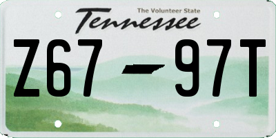 TN license plate Z6797T