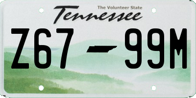 TN license plate Z6799M