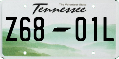 TN license plate Z6801L