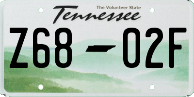 TN license plate Z6802F