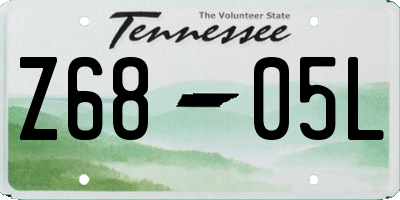TN license plate Z6805L