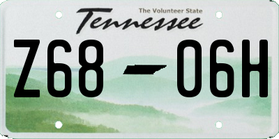 TN license plate Z6806H