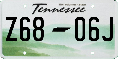 TN license plate Z6806J
