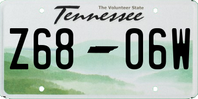 TN license plate Z6806W