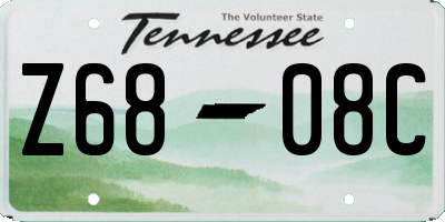 TN license plate Z6808C