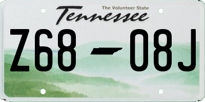 TN license plate Z6808J