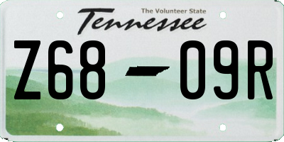 TN license plate Z6809R