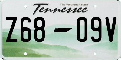 TN license plate Z6809V