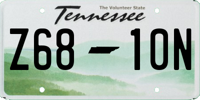 TN license plate Z6810N