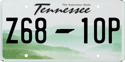 TN license plate Z6810P