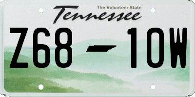 TN license plate Z6810W