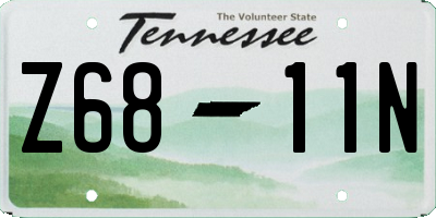 TN license plate Z6811N