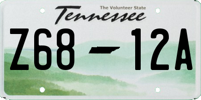 TN license plate Z6812A