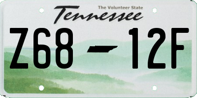 TN license plate Z6812F