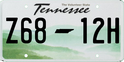 TN license plate Z6812H