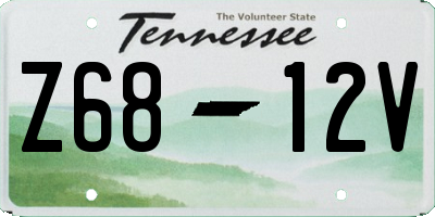 TN license plate Z6812V