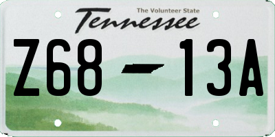 TN license plate Z6813A