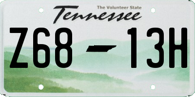 TN license plate Z6813H