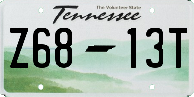 TN license plate Z6813T