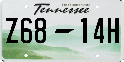 TN license plate Z6814H