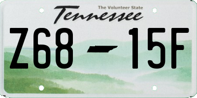 TN license plate Z6815F