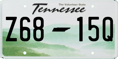 TN license plate Z6815Q