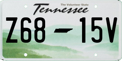 TN license plate Z6815V