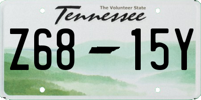 TN license plate Z6815Y