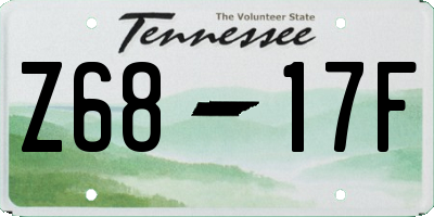 TN license plate Z6817F