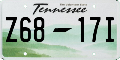 TN license plate Z6817I