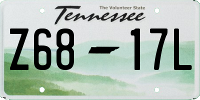 TN license plate Z6817L