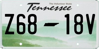 TN license plate Z6818V