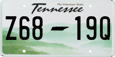 TN license plate Z6819Q
