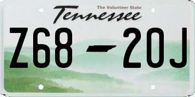 TN license plate Z6820J
