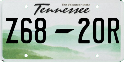 TN license plate Z6820R
