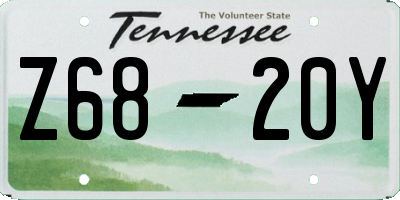 TN license plate Z6820Y