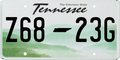 TN license plate Z6823G